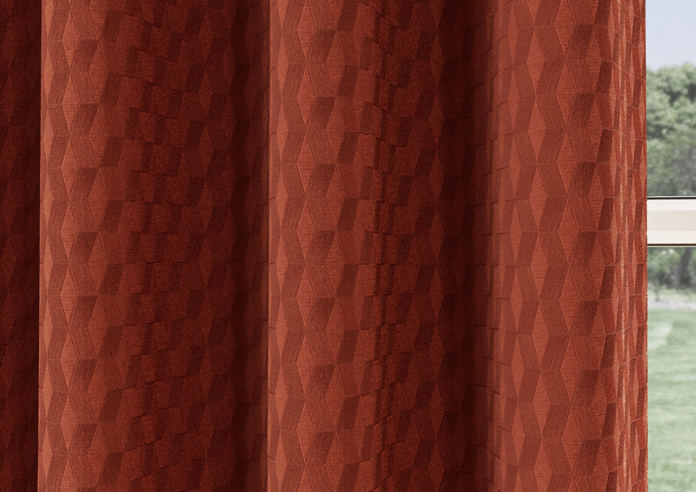 Tokyo Eyelet, Orange - Ready Made Curtains - Image 5